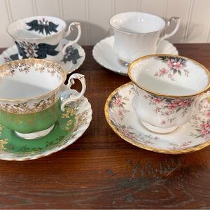 Lot of 4 Royal Albert Tea Cups and Saucers